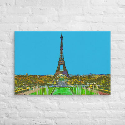 Canvas france eiffel tower 0025 24″×36″