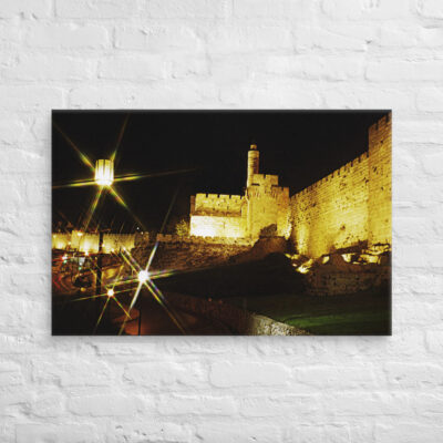 Canvas jerusalem old city david tower 0004 24″×36″