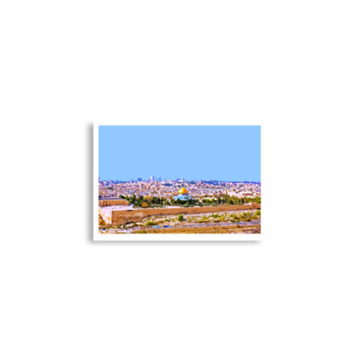 Poster print jerusalem old city view from mt of olives 0006 (42×59.4 cm)