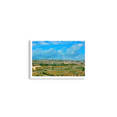 Poster print jerusalem old city view from mt of olives 0001 (42×59.4 cm)