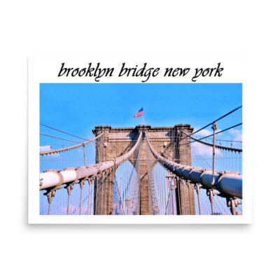 Poster NEW YORK brooklyn bridge 001 18″×24″