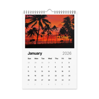 Wall calendar (2026) hawaii sunset