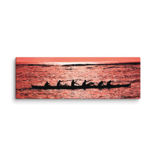 Canvas Hawaii canoe paddling 0011 12″×36″