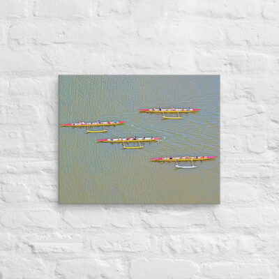 Canvas Hawaii canoe paddling 0007 16″×20″