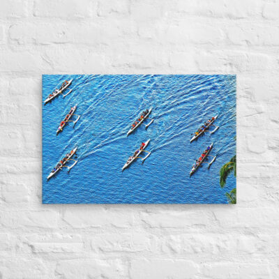 Canvas Hawaii canoe paddling 0001  16″×24″