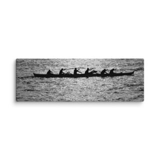 Canvas Hawaii canoe paddling 0010 16″×48″