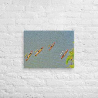 Canvas Hawaii canoe paddling 0006 18″×24″