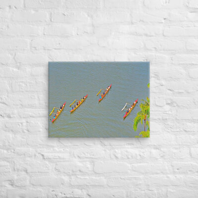 Canvas Hawaii canoe paddling 0006 18″×24″