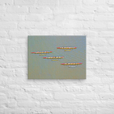 Canvas Hawaii canoe paddling 0007 18″×24″