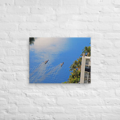 Canvas Hawaii canoe paddling 0009 18″×24″