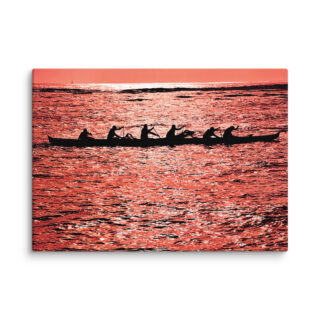 Canvas Hawaii canoe paddling 0011 20″×28″