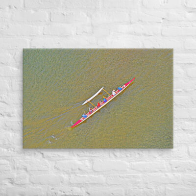 Canvas Hawaii canoe paddling 0005  24″×36″