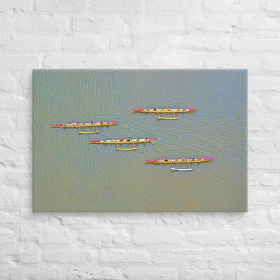 Canvas Hawaii canoe paddling 0007 24″×36″
