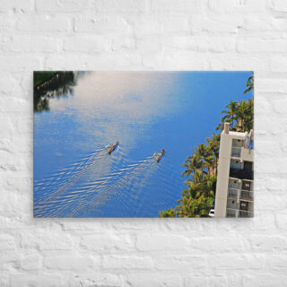 Canvas Hawaii canoe paddling 0009 24″×36″