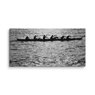 Canvas Hawaii canoe paddling 0010 24″×48″