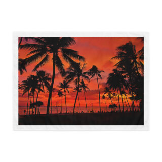 Indoor wall tapestry Oahu Hawaii Sunset 1  26″×36″