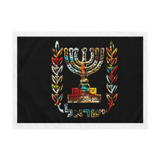 Indoor wall tapestry Israel Menorah Emblem Of The State Of Israel 1  26″×36″