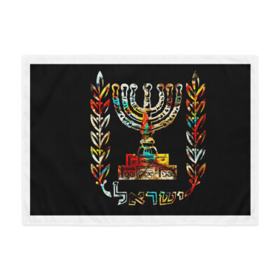 Indoor wall tapestry Israel Menorah Emblem Of The State Of Israel 1  26″×36″