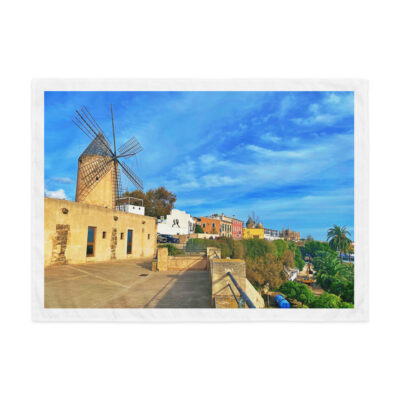 Indoor wall tapestry spain palma de mallorca Windmill, Santa Catalina 1  26″×36″