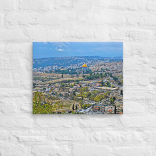Canvas Jerusalem Old City View From Mt Scopus 0001 16″×20″