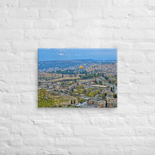 Canvas Jerusalem Old City View From Mt Scopus 0001 18″×24″