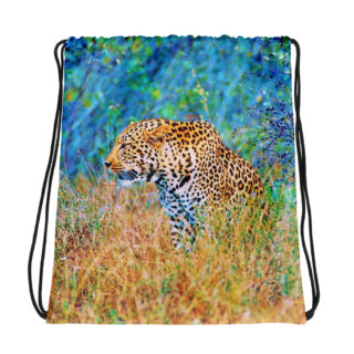 Drawstring bag leopard 001