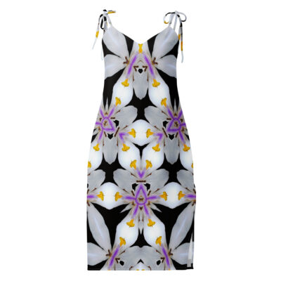 Tie-strap midi dress bold and beautiful 001