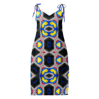 Tie-strap midi dress bold and beautiful 015