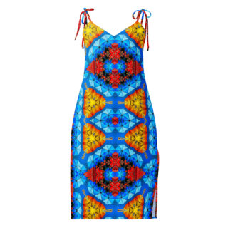 Tie-strap midi dress bold and beautiful 016