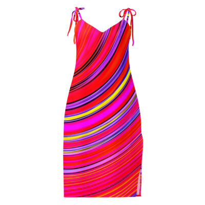 Tie-strap midi dress bold and beautiful 021