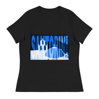 Women's Relaxed T-Shirt world t-shirt Greece Santorini 001