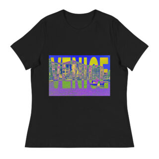 Women's Relaxed T-Shirt world t-shirt England London 001