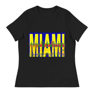 Women's Relaxed T-Shirt world t-shirt USA Miami 001