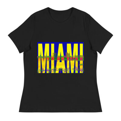 Women's Relaxed T-Shirt world t-shirt USA Miami 001
