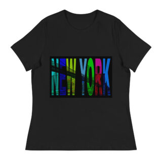 Women's Relaxed T-Shirt world t-shirt USA new York 005