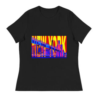 Women's Relaxed T-Shirt world t-shirt USA new York 004