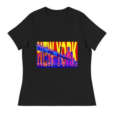 Women's Relaxed T-Shirt world t-shirt USA new York 004