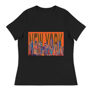 Women's Relaxed T-Shirt world t-shirt USA new York 002