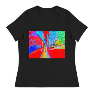 Women's Relaxed T-Shirt world t-shirt USA Gotham city new York 001
