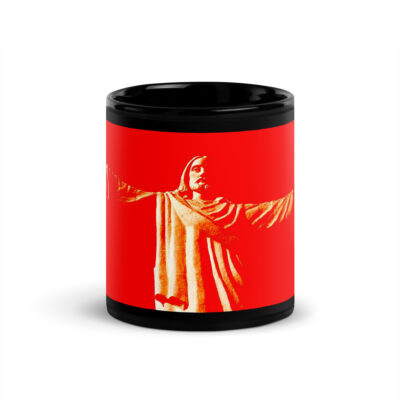 Black Glossy Mug JESUS 001