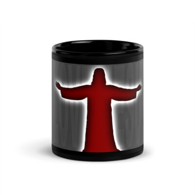 Black Glossy Mug I LOVE JESUS 005