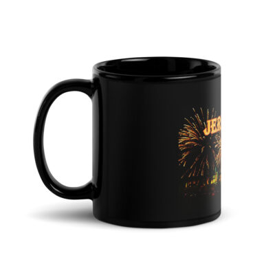 Black Glossy Mug Jerusalem Israel 003
