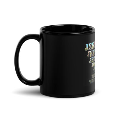 Black Glossy Mug Jerusalem Israel 004