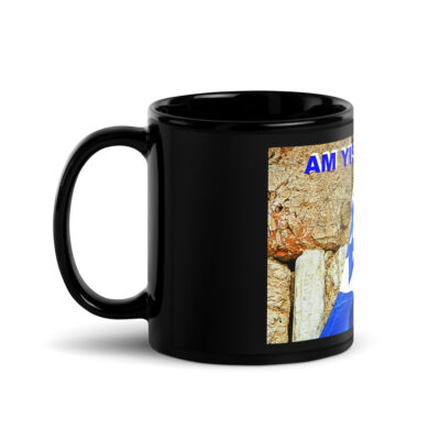 Black Glossy Mug Am Yisrael chai Israel 004
