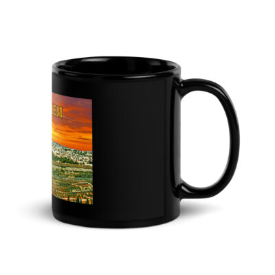 Black Glossy Mug Jerusalem Israel 002