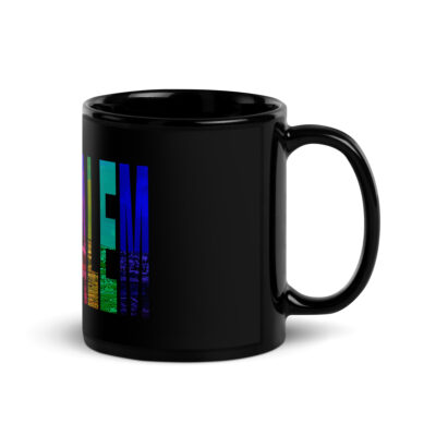 Black Glossy Mug Jerusalem Israel 005