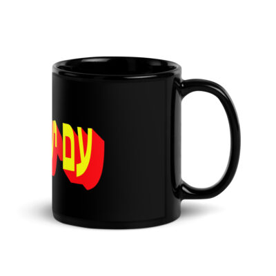 Black Glossy Mug Am Yisrael chai Israel 001