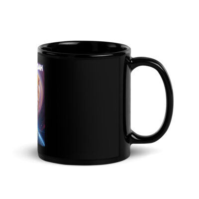 Black Glossy Mug lion of Judah Israel 002