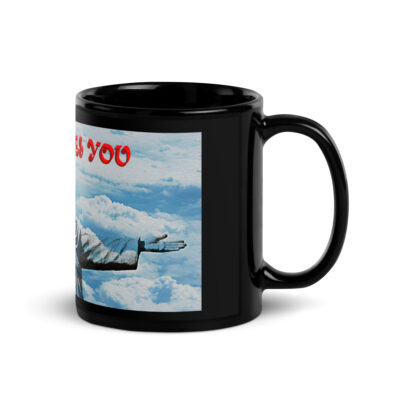 Black Glossy Mug JESUS LOVES YOU 002