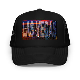Foam trucker hat world travel usa las vegas 001